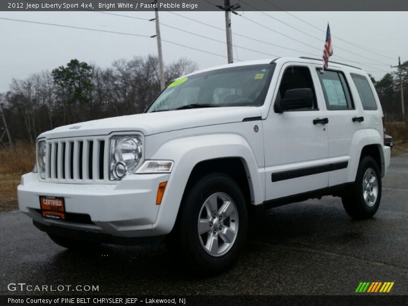 Bright White / Pastel Pebble Beige 2012 Jeep Liberty Sport 4x4