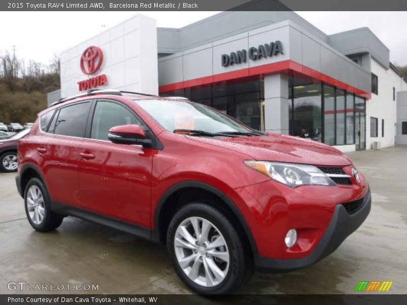 Barcelona Red Metallic / Black 2015 Toyota RAV4 Limited AWD