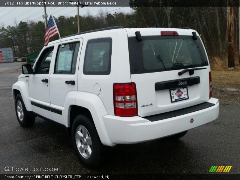 Bright White / Pastel Pebble Beige 2012 Jeep Liberty Sport 4x4