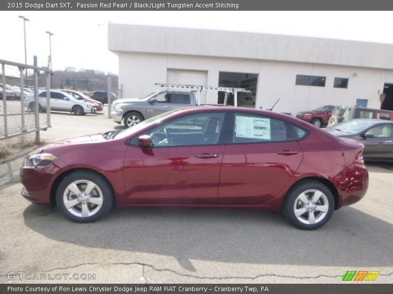 Passion Red Pearl / Black/Light Tungsten Accent Stitching 2015 Dodge Dart SXT