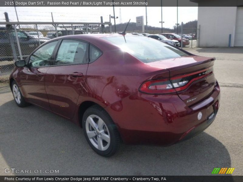 Passion Red Pearl / Black/Light Tungsten Accent Stitching 2015 Dodge Dart SXT
