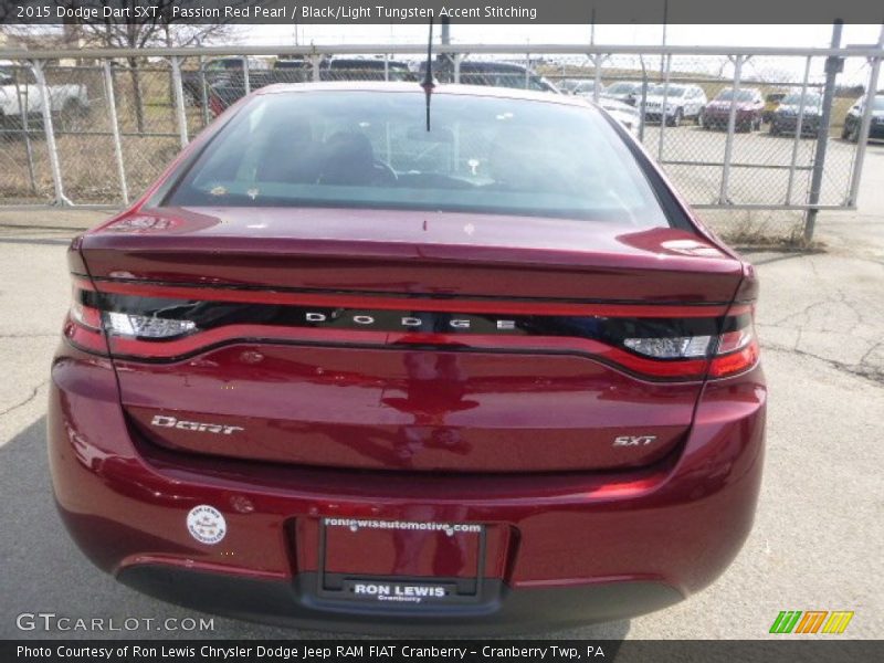 Passion Red Pearl / Black/Light Tungsten Accent Stitching 2015 Dodge Dart SXT