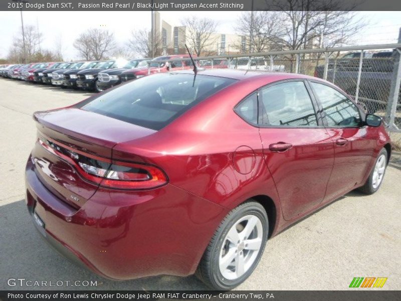 Passion Red Pearl / Black/Light Tungsten Accent Stitching 2015 Dodge Dart SXT