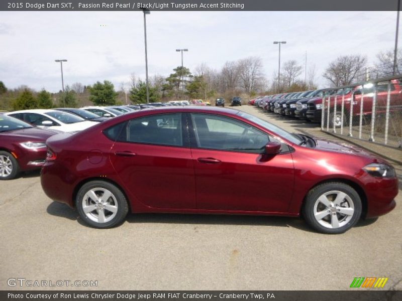 Passion Red Pearl / Black/Light Tungsten Accent Stitching 2015 Dodge Dart SXT