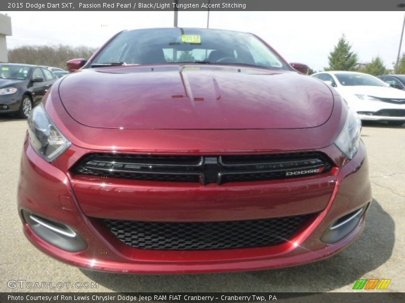 Passion Red Pearl / Black/Light Tungsten Accent Stitching 2015 Dodge Dart SXT