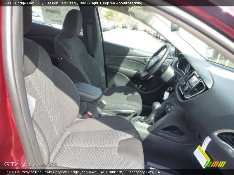 Passion Red Pearl / Black/Light Tungsten Accent Stitching 2015 Dodge Dart SXT