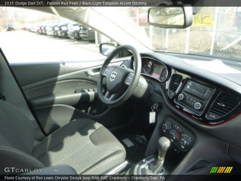 Passion Red Pearl / Black/Light Tungsten Accent Stitching 2015 Dodge Dart SXT