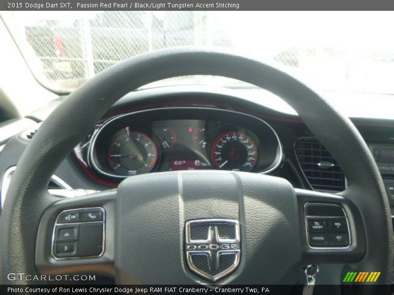 Passion Red Pearl / Black/Light Tungsten Accent Stitching 2015 Dodge Dart SXT