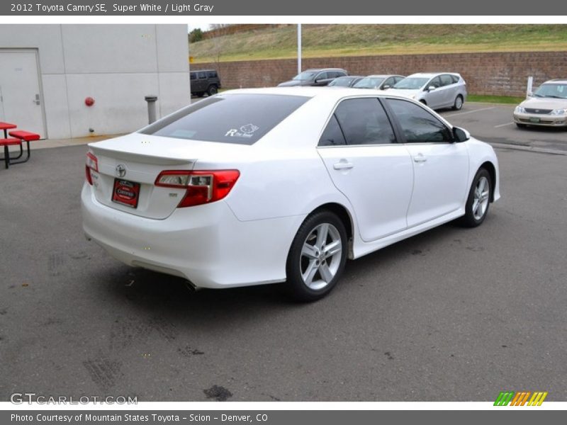 Super White / Light Gray 2012 Toyota Camry SE