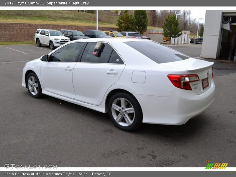 Super White / Light Gray 2012 Toyota Camry SE