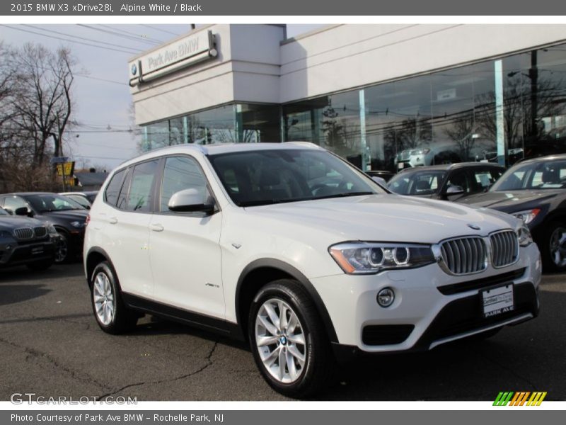 Alpine White / Black 2015 BMW X3 xDrive28i