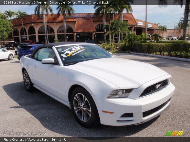 Oxford White / Charcoal Black 2014 Ford Mustang V6 Premium Convertible