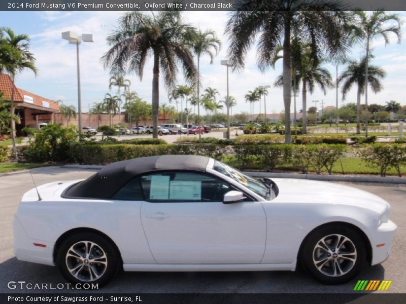 Oxford White / Charcoal Black 2014 Ford Mustang V6 Premium Convertible