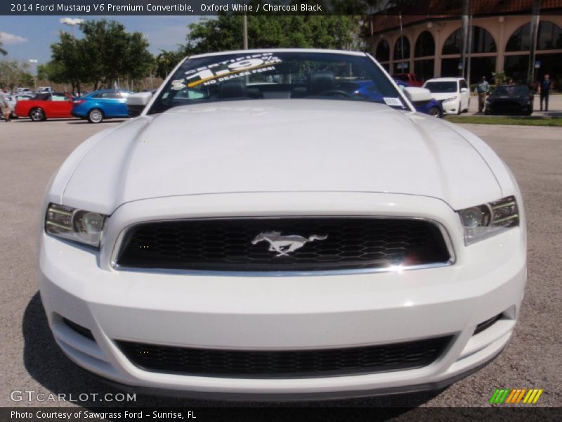 Oxford White / Charcoal Black 2014 Ford Mustang V6 Premium Convertible