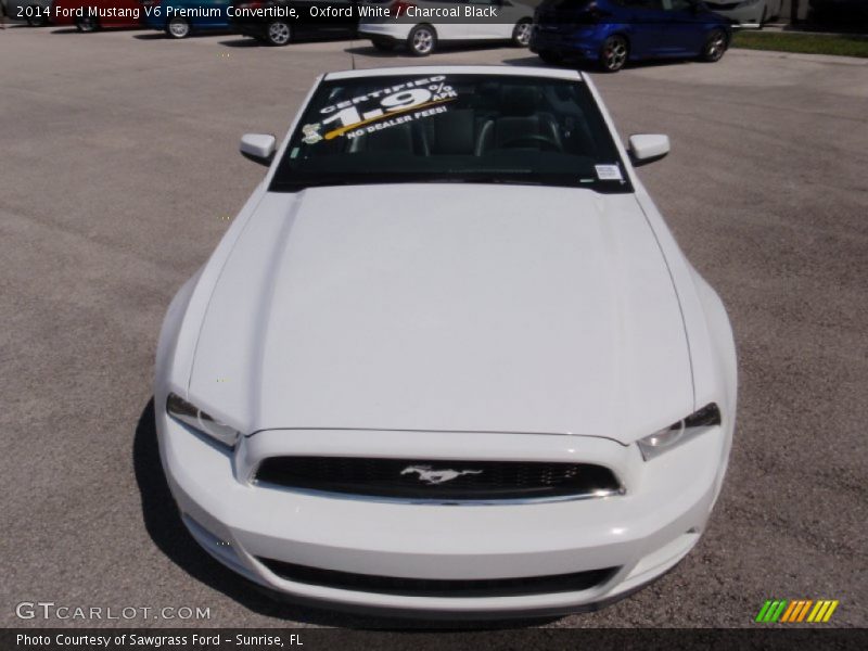 Oxford White / Charcoal Black 2014 Ford Mustang V6 Premium Convertible