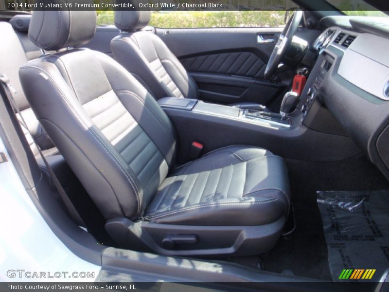 Oxford White / Charcoal Black 2014 Ford Mustang V6 Premium Convertible