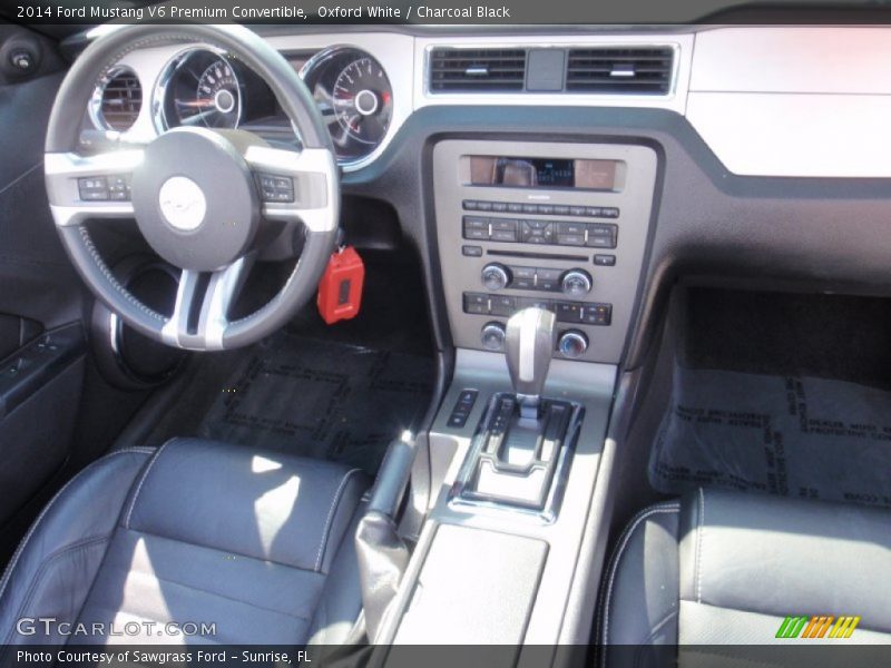 Oxford White / Charcoal Black 2014 Ford Mustang V6 Premium Convertible