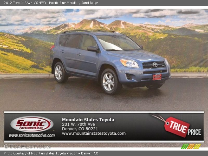Pacific Blue Metallic / Sand Beige 2012 Toyota RAV4 V6 4WD
