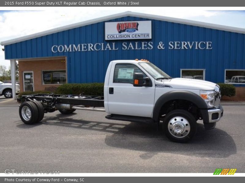 Oxford White / Steel 2015 Ford F550 Super Duty XLT Regular Cab Chassis