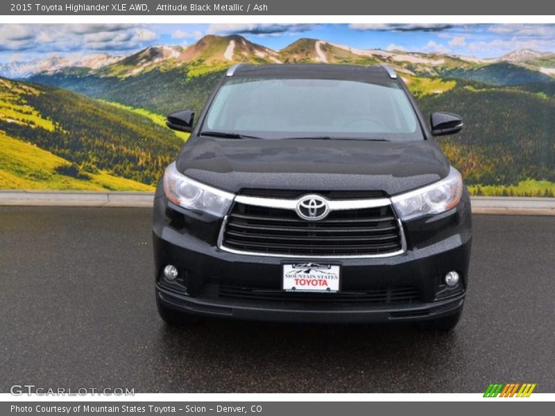 Attitude Black Metallic / Ash 2015 Toyota Highlander XLE AWD
