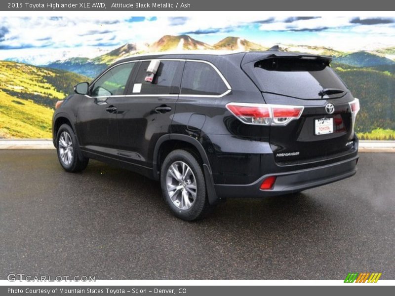 Attitude Black Metallic / Ash 2015 Toyota Highlander XLE AWD