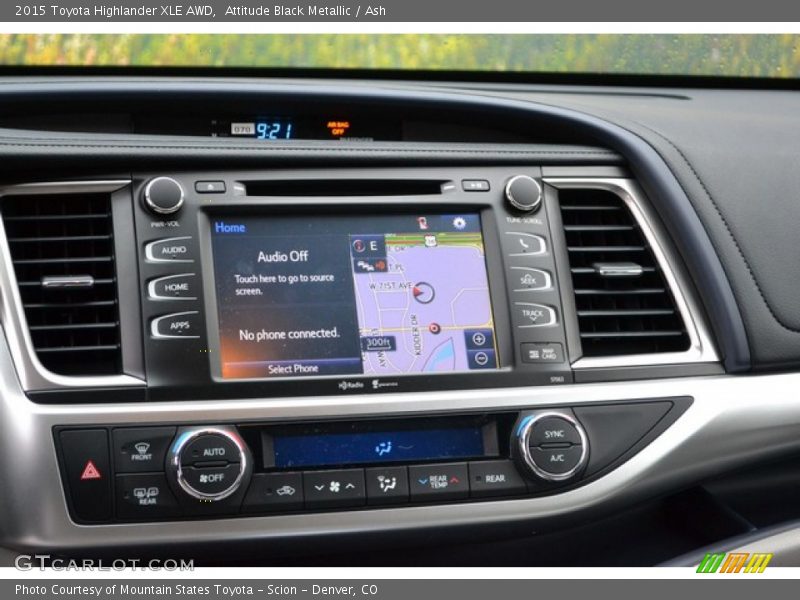 Attitude Black Metallic / Ash 2015 Toyota Highlander XLE AWD