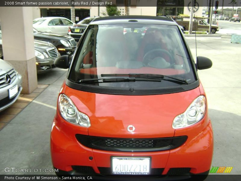 Rally Red / Design Red 2008 Smart fortwo passion cabriolet