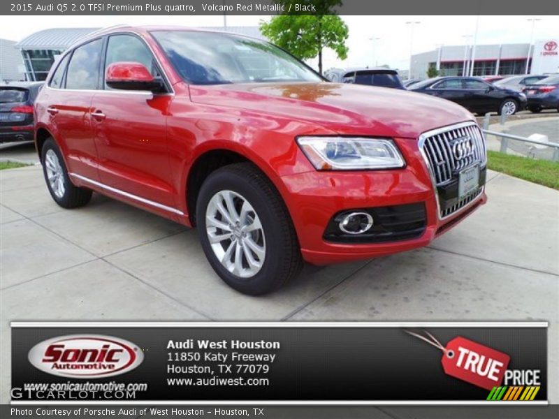 Volcano Red Metallic / Black 2015 Audi Q5 2.0 TFSI Premium Plus quattro