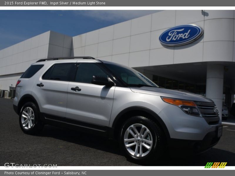 Ingot Silver / Medium Light Stone 2015 Ford Explorer FWD