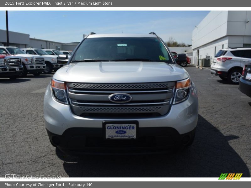 Ingot Silver / Medium Light Stone 2015 Ford Explorer FWD