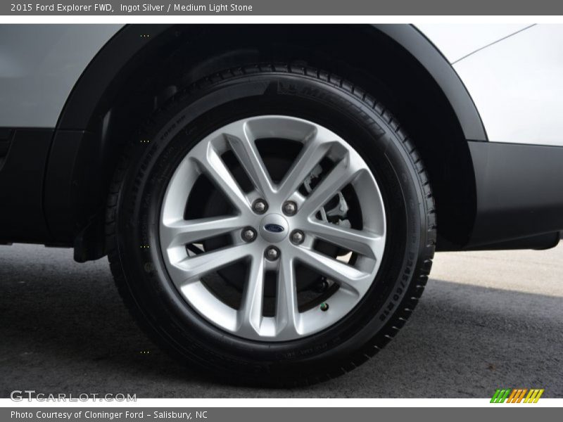Ingot Silver / Medium Light Stone 2015 Ford Explorer FWD