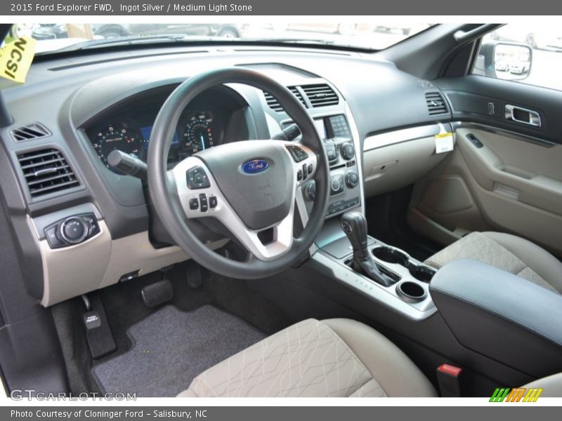 Ingot Silver / Medium Light Stone 2015 Ford Explorer FWD