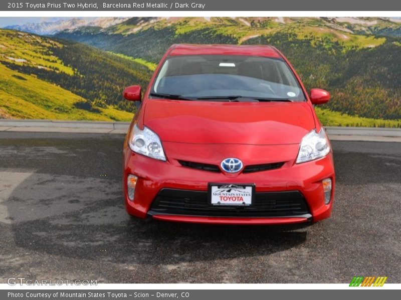 Barcelona Red Metallic / Dark Gray 2015 Toyota Prius Two Hybrid