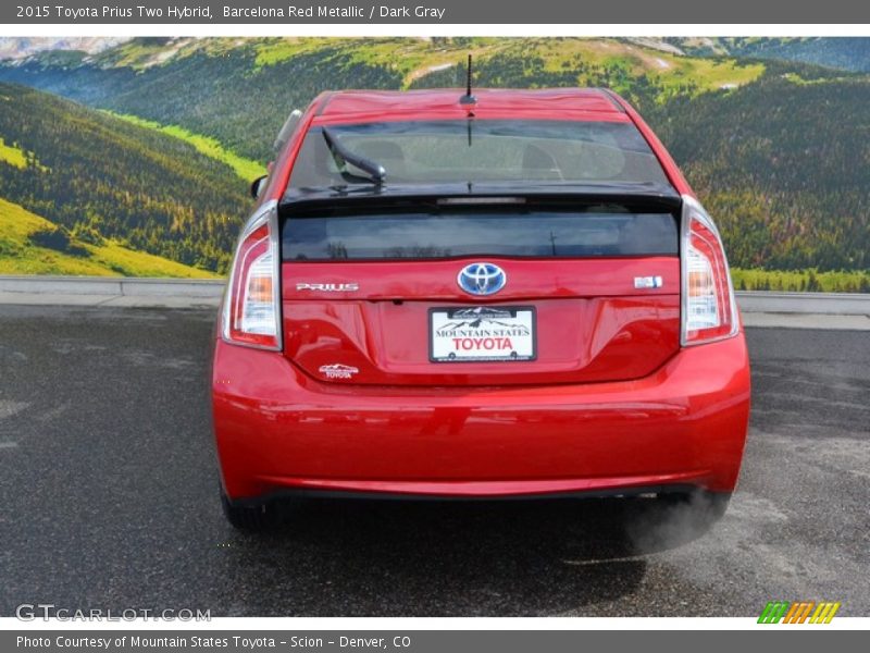 Barcelona Red Metallic / Dark Gray 2015 Toyota Prius Two Hybrid