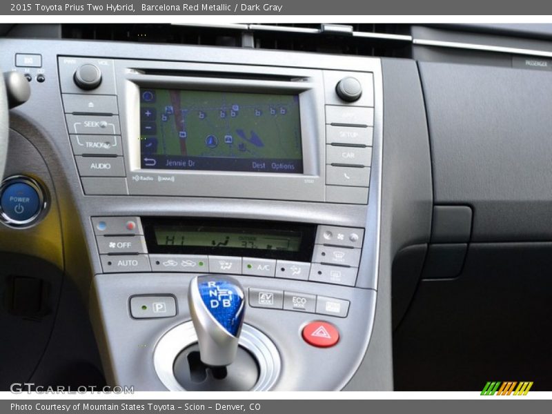 Barcelona Red Metallic / Dark Gray 2015 Toyota Prius Two Hybrid