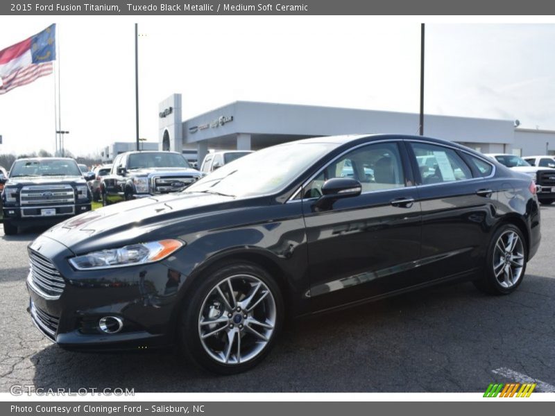 Tuxedo Black Metallic / Medium Soft Ceramic 2015 Ford Fusion Titanium