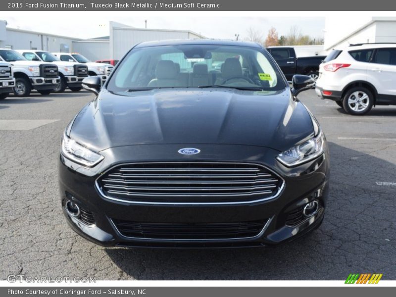 Tuxedo Black Metallic / Medium Soft Ceramic 2015 Ford Fusion Titanium