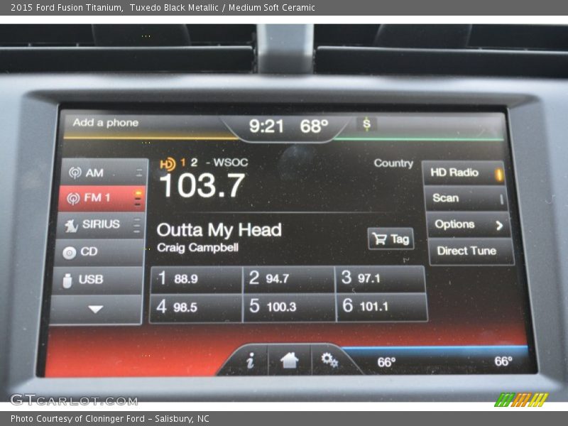 Tuxedo Black Metallic / Medium Soft Ceramic 2015 Ford Fusion Titanium