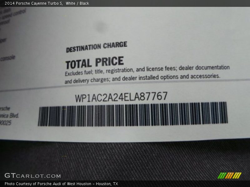 White / Black 2014 Porsche Cayenne Turbo S