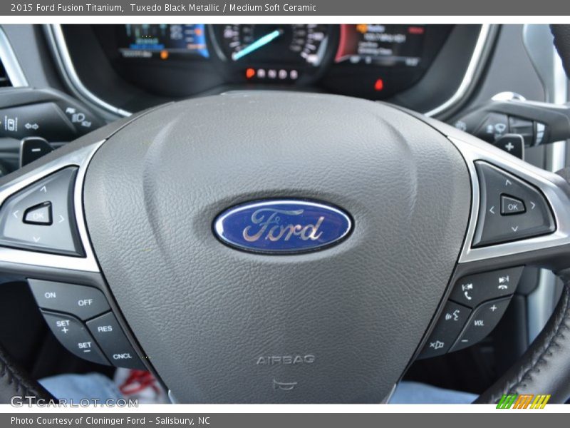 Tuxedo Black Metallic / Medium Soft Ceramic 2015 Ford Fusion Titanium