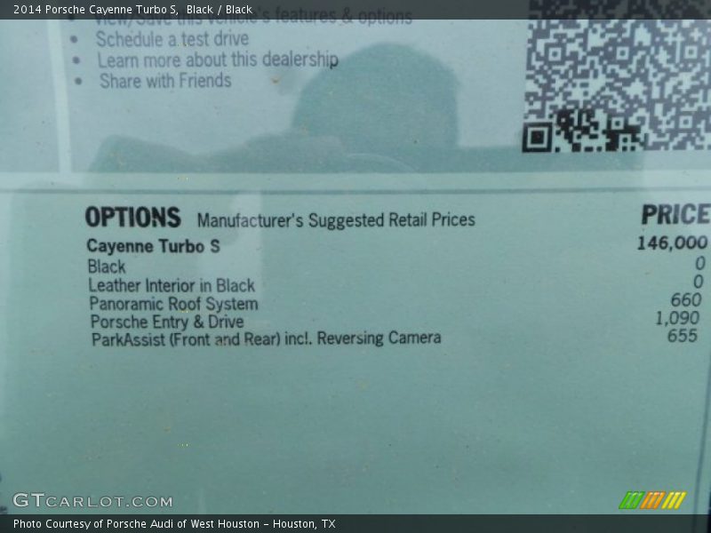  2014 Cayenne Turbo S Window Sticker