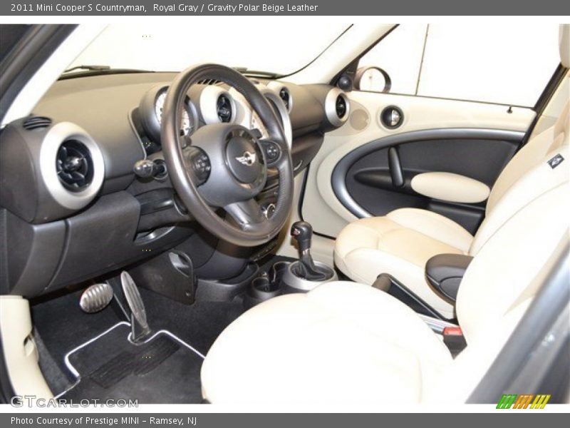 Royal Gray / Gravity Polar Beige Leather 2011 Mini Cooper S Countryman