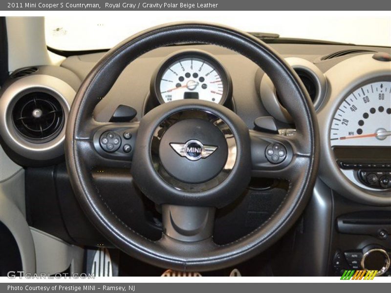 Royal Gray / Gravity Polar Beige Leather 2011 Mini Cooper S Countryman