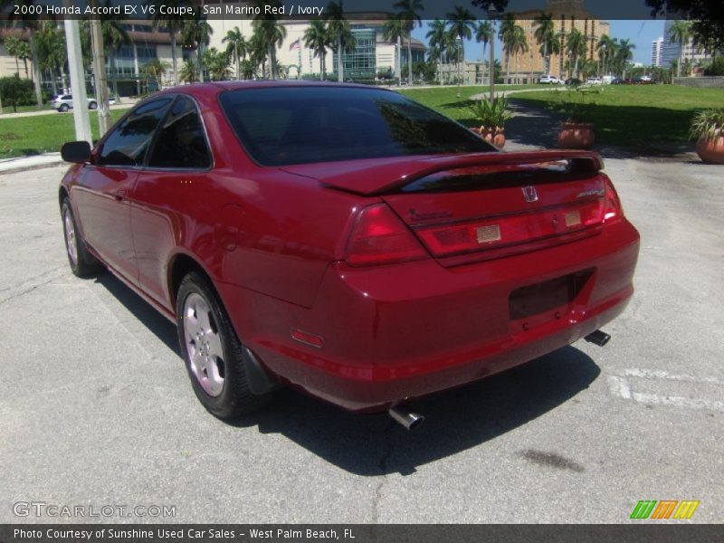 San Marino Red / Ivory 2000 Honda Accord EX V6 Coupe