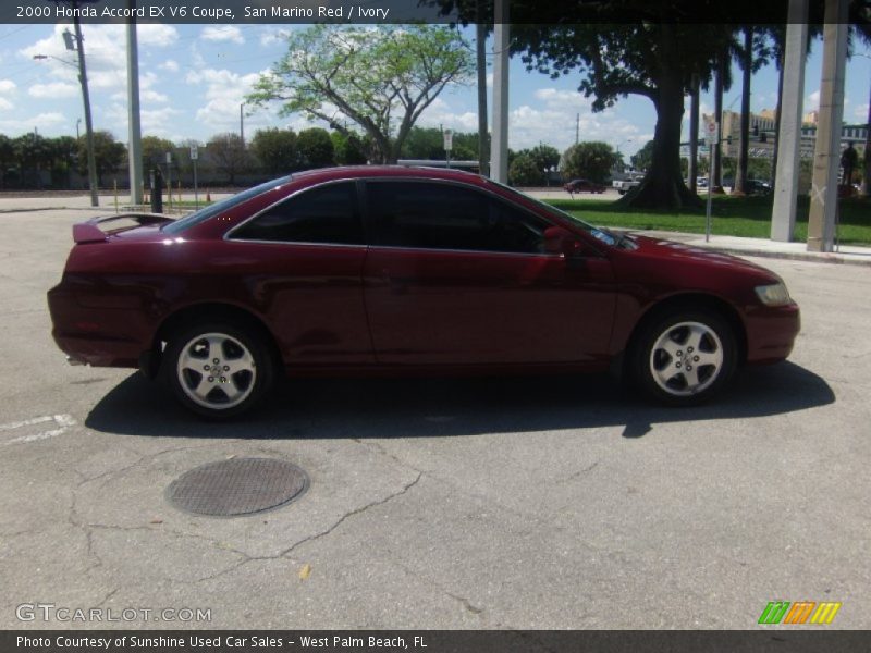 San Marino Red / Ivory 2000 Honda Accord EX V6 Coupe