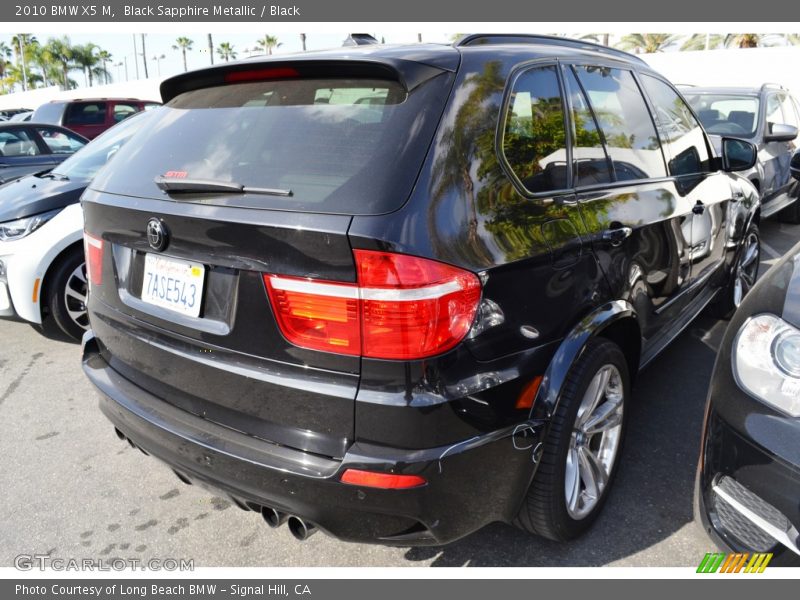 Black Sapphire Metallic / Black 2010 BMW X5 M