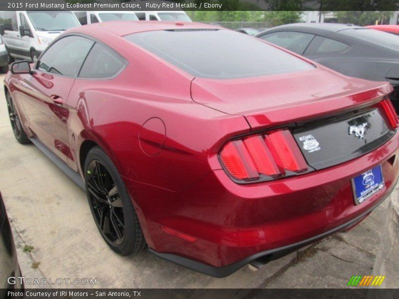 Ruby Red Metallic / Ebony 2015 Ford Mustang EcoBoost Premium Coupe