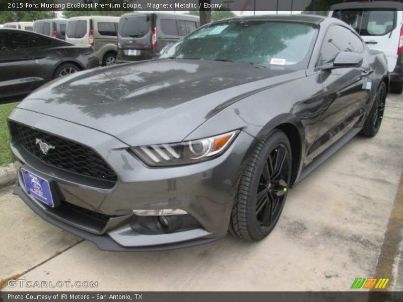 Magnetic Metallic / Ebony 2015 Ford Mustang EcoBoost Premium Coupe
