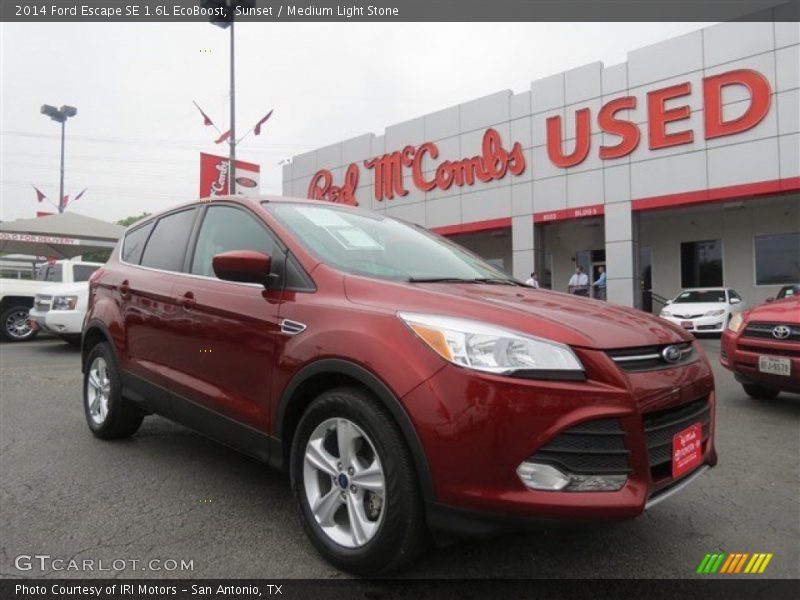 Sunset / Medium Light Stone 2014 Ford Escape SE 1.6L EcoBoost