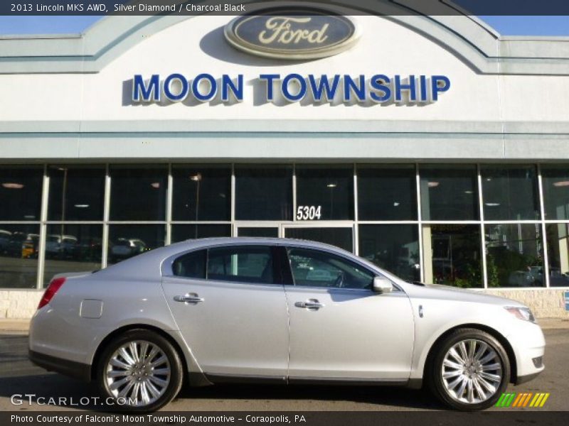 Silver Diamond / Charcoal Black 2013 Lincoln MKS AWD